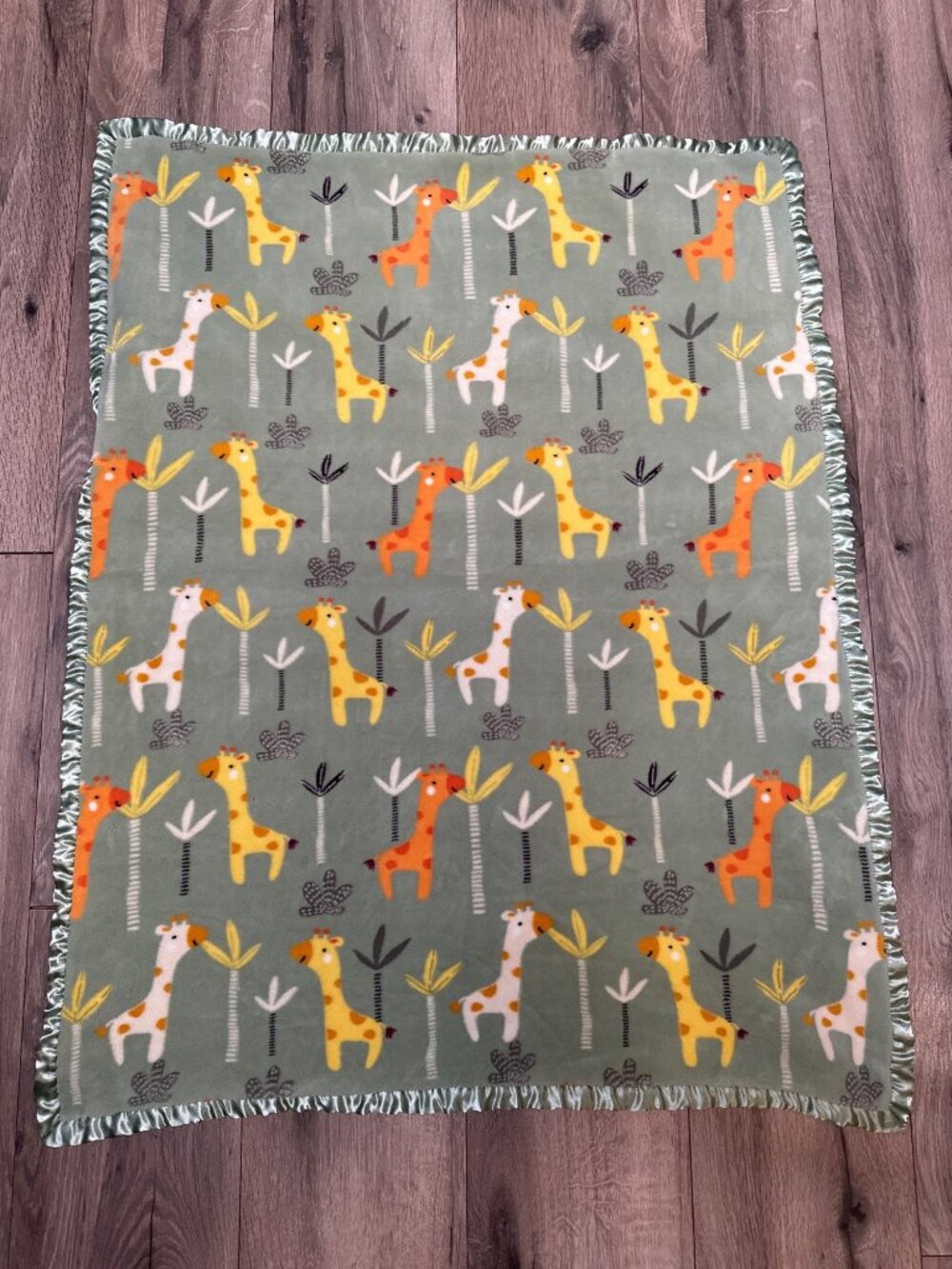 Parents Choice Reversible Safari Polyester Baby Blanket 30"x36" Giraffe Print
